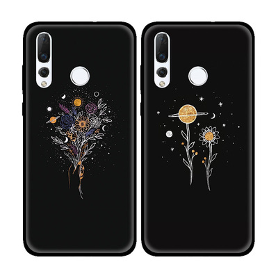 暗黑系宇宙星球鲜花冷淡风适用华为nova4e/nova3i/3e手机壳nova2S