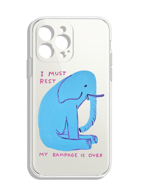 大卫波普手绘插画蓝色大象ins艺术适用iPhone XS Max苹果17/16Promax软壳15/14pro手机壳678plus