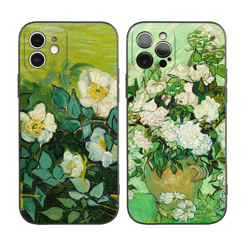 苹果iPhone16梵高野玫瑰油画