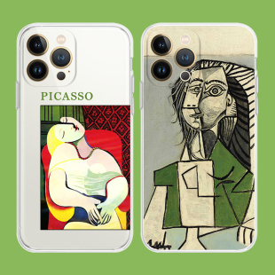 Picasso毕加索自画像抽象艺术适用iPhoneXsMax苹果14手机壳78plus