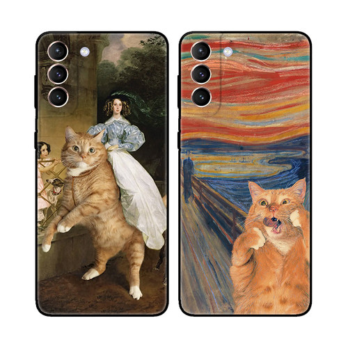 三星S25橘猫名画文艺复兴