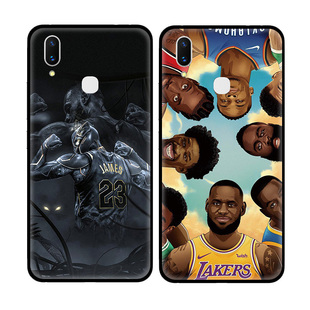 篮球勒布朗詹姆斯黑豹插画适用vivo x21i手机壳x20 plus软壳X21S