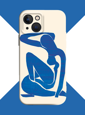 马蒂斯抽象艺术蓝色裸者适用iPhone XS Max苹果17/16软壳15pro/14手机壳678plus