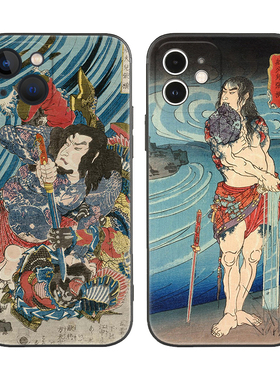 水浒英雄浮世绘船火儿张横适用iPhone 13 Pro苹果12/11手机壳X/8p
