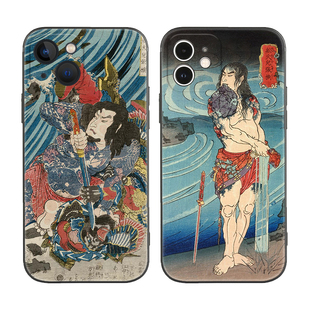 水浒英雄浮世绘船火儿张横适用iPhone 13 Pro苹果12/11手机壳X/8p