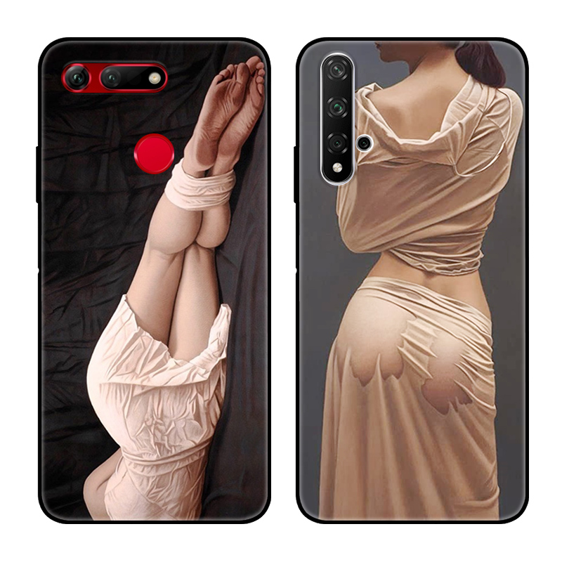 人体艺术欧美写实油画美女适用华为荣耀V20/20S/20i/10/V10手机壳