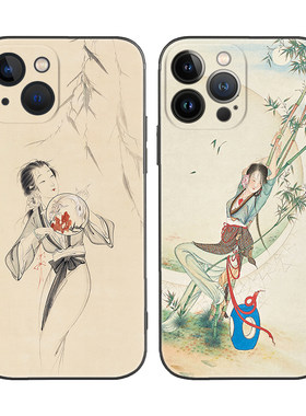 苹果iPhone17国风胡也佛仕女图