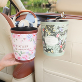 车载垃圾桶网红女士高级感汽车内用雨伞收纳置物桶2025新款 挂式