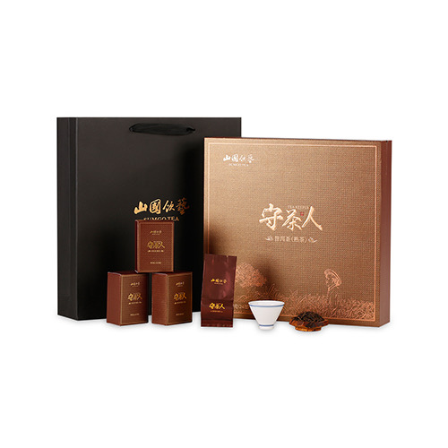 山国工夫茶山国饮艺守茶人普洱熟茶S1198云南勐海 2013年原料