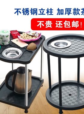 足疗店茶桌转角升降台球室小圆桌麻将机茶几棋牌桌户型北欧茶水间