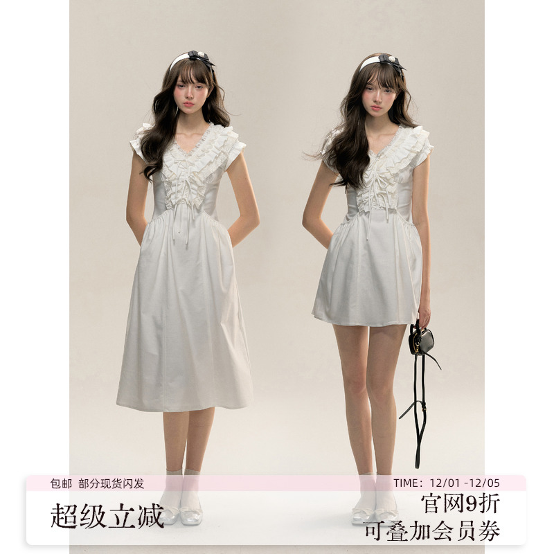 SunsetPark白色蕾丝公主裙