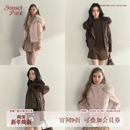 SunsetPark日落公园复古外套毛领加绒仿皮草上衣冬 吴谨言同款