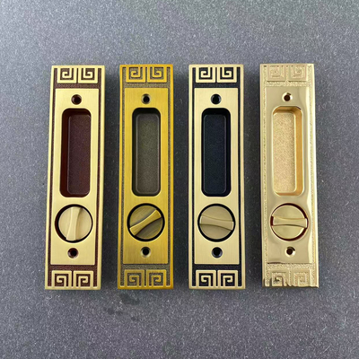 汉顿黄铜美式推拉门锁厨房卫生间卧室移门锁嵌入式移门锁推拉门锁