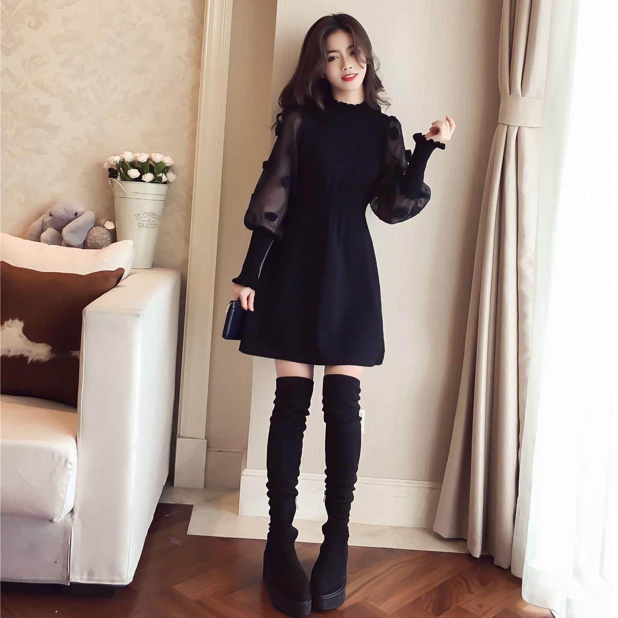 2019春装新款韩版网纱针织打底衫女中长款长袖修身t恤收腰上衣服|msdalam kategori mod main/animasi/Zhou Bian/cos/permainan papan, kostum cosplay/props/perkhidmatan, Wanita Cosplay - dari Buy2taobao.com untuk memberikan perkhidmatan ejen Taobao profesional membeli