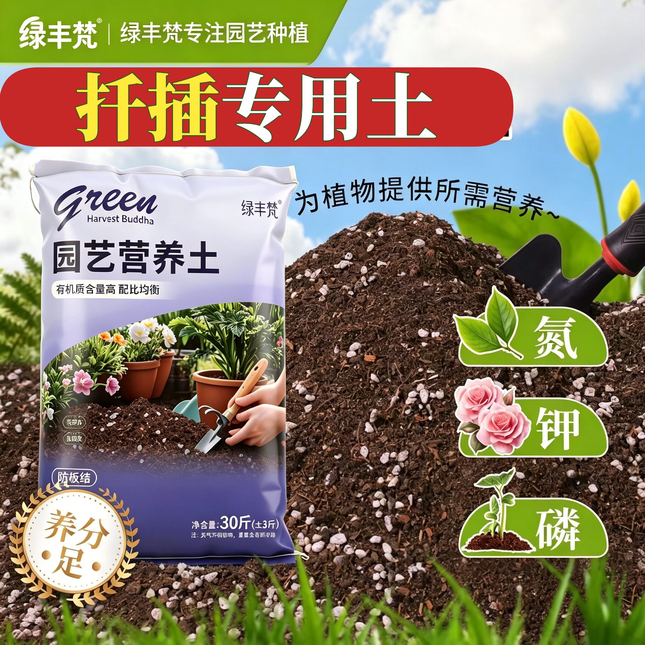 扦插专用腐叶土保水保肥菜园大包精选增色木本有机加深生根粉阳台