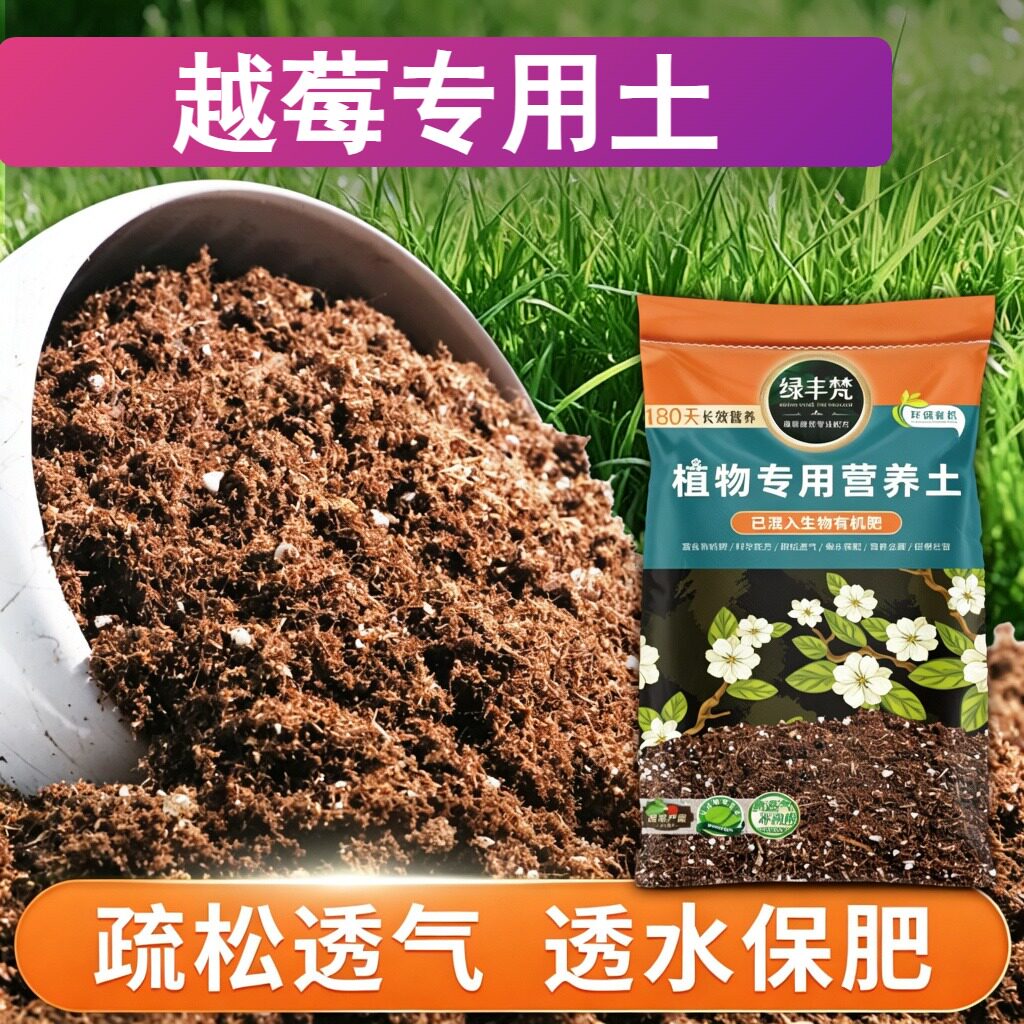 越莓适用腐殖土干净无杂绿萝种植土质地松软减少积水无草籽球根