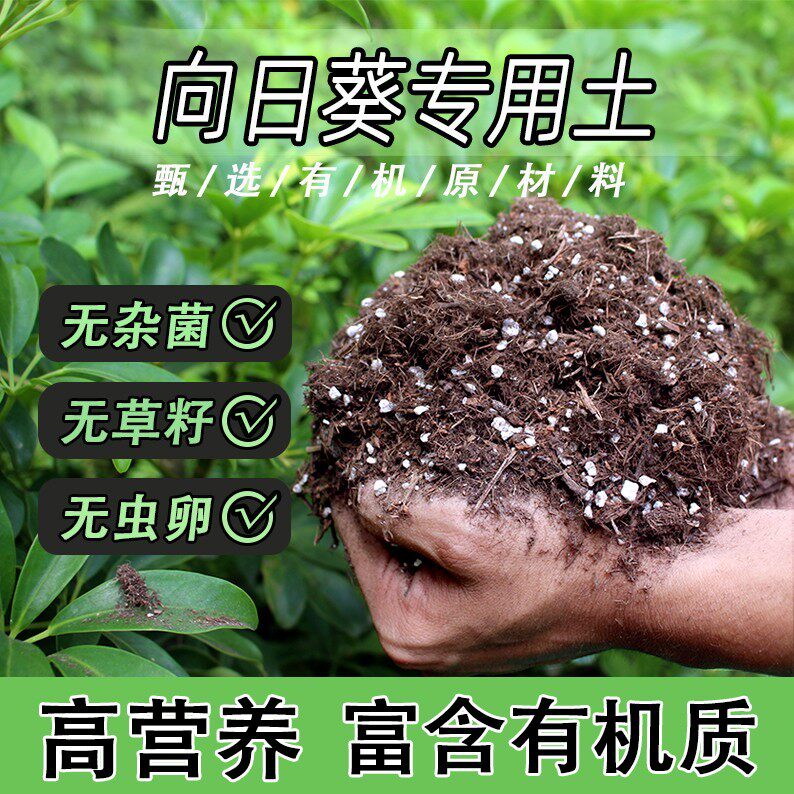 向日葵专用土家用盆栽绿植通用营养土养花轻质蓬松有机花泥肥料土