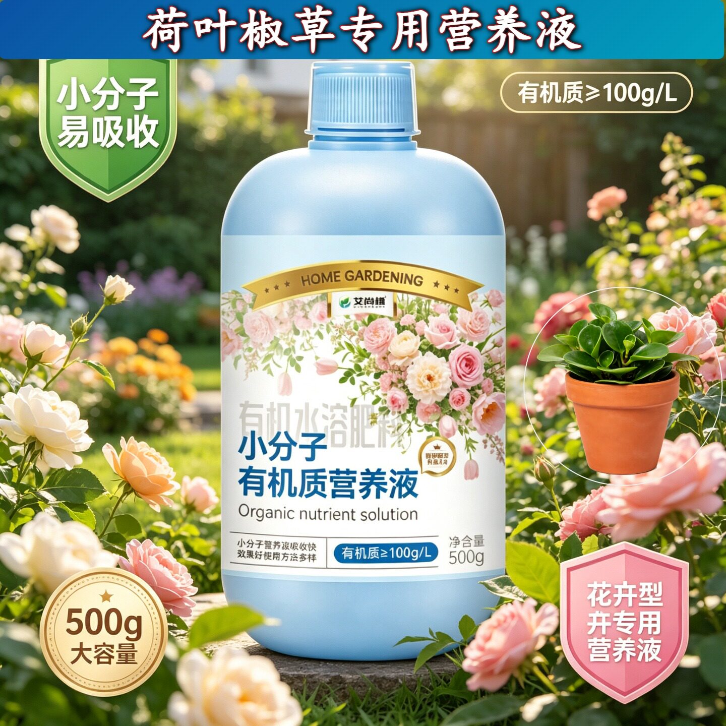荷叶椒草专用小分子有机质小分子营养液适用广泛快速吸收盆栽园艺