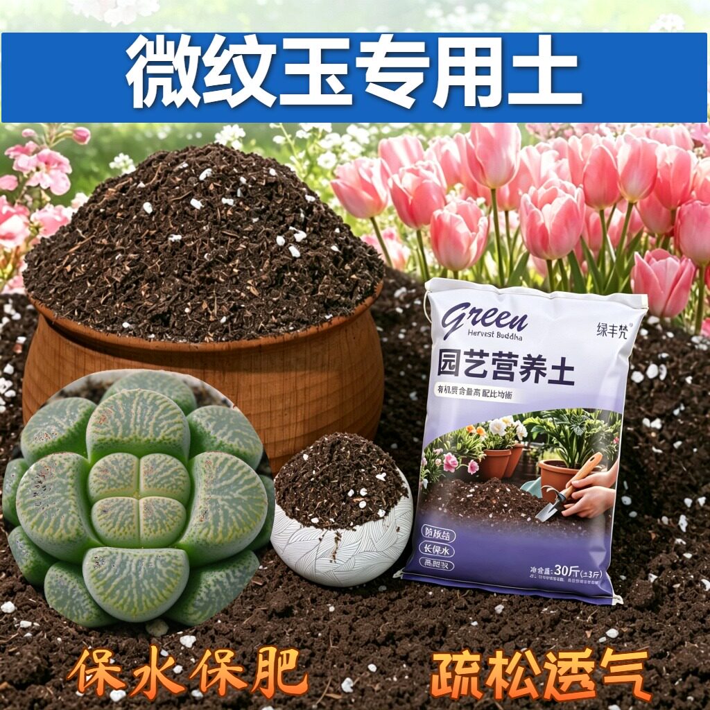 微纹玉专用腐叶土疏松透气不烂根扦插泥炭基质进口防徒长多肉球根