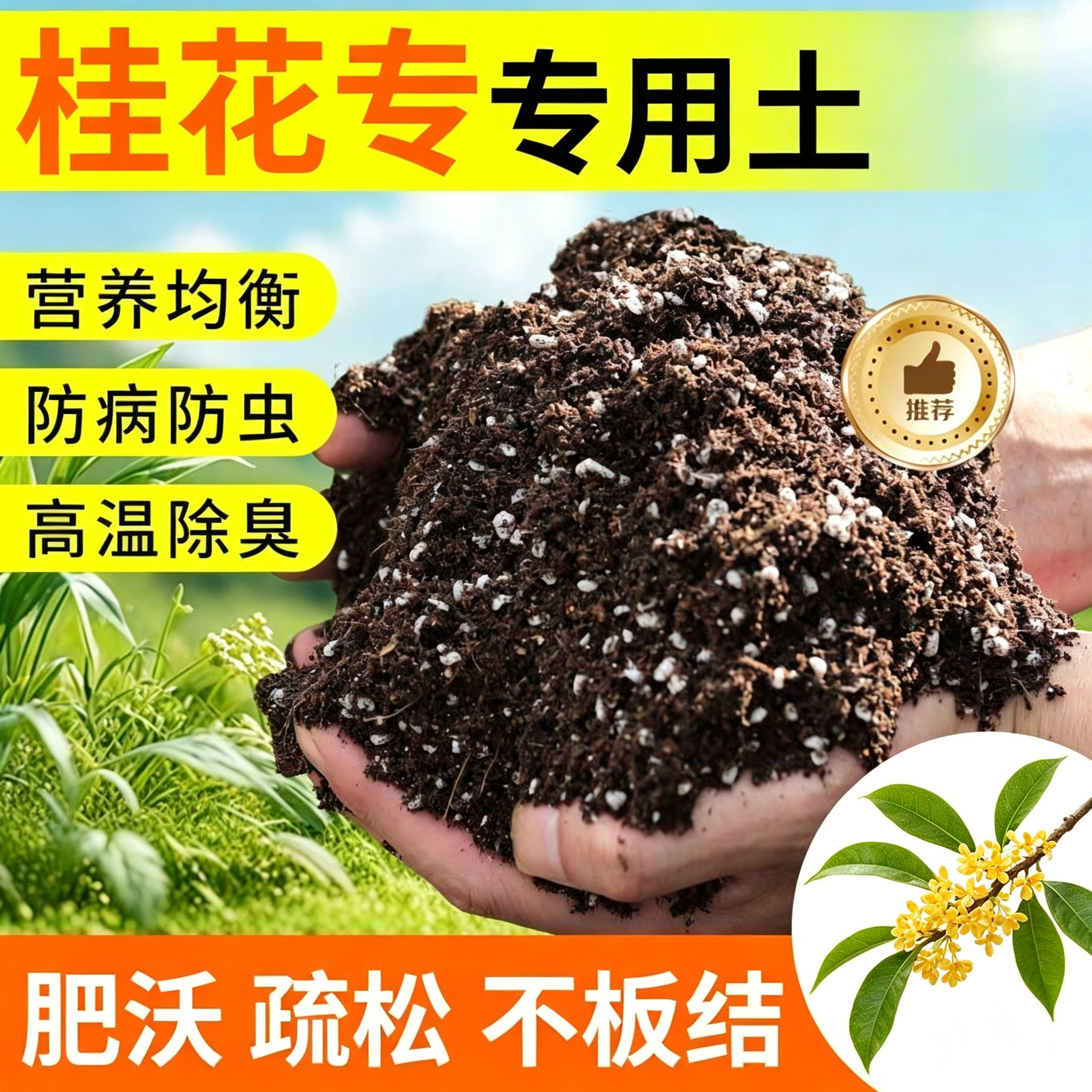 桂花专用土营养土盆栽种植土养花通用型有机花土壤透气肥料图片