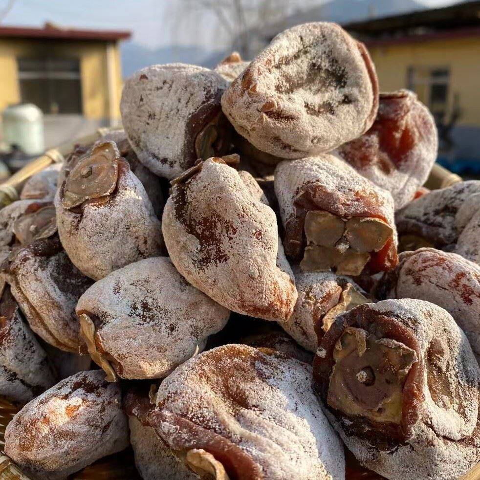 【需冷冻保存】山东青州平安老树手工制作的柿干酱心柿饼500克