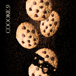 Coookie9巴旦木巧克力曲奇饼干坚果巧克力黄油曲奇代餐零食