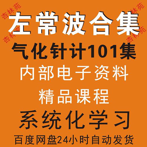 左常波针道气化针法极简针灸视频课程高级班内部电子资料教程基础