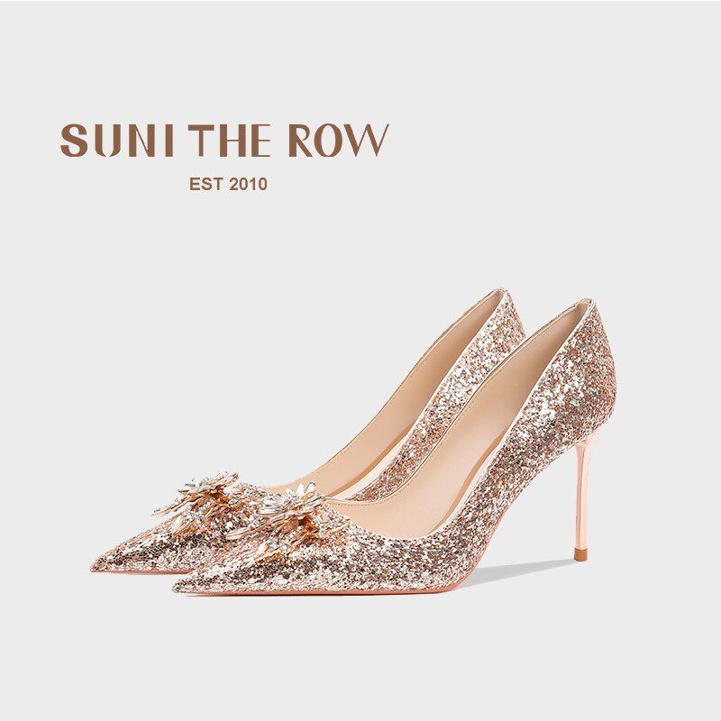 水晶鞋婚鞋春季水钻新娘鞋高跟鞋