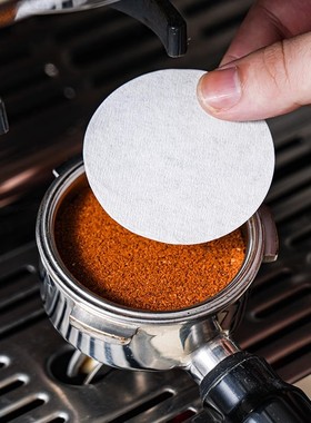 咖啡滤纸圆形51/53/58mm意式咖啡机专用咖啡手柄粉碗萃取纸垫片纸