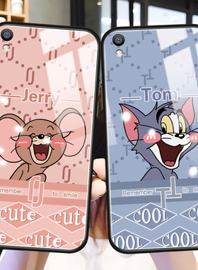 猫和老鼠oppor9手机壳新款r9splus玻璃情侣r7s网红适用oppoa9x可爱卡通a7x硅胶女生a5s防摔p保护套a3s男plus