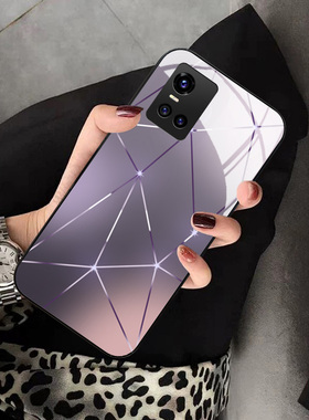 暗夜紫极光适用vivos15手机壳s12新款nex3s保护套y77e简约y73s高级感y55s玻璃y97y95硅胶s10pro女s9男y85y83
