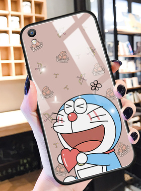 叮当猫oppor9手机壳卡通r9splus情侣秀恩爱r7s可爱潮牌oppoa9x玻璃硅胶a7x网红男a3s女a5s适用新款保护套plus