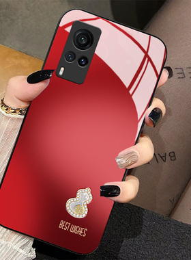 鸿运葫芦适用vivox80手机壳新款x70简约高级感x60玻璃硅胶x50pro+女x30红色x27套x23幻彩x21i屏幕s后置指纹t1