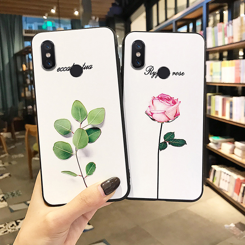 ins玫瑰花小米mix3手机壳女新款mix2网红立体浮雕全包边硅胶个性适用mix2S软壳简约时尚小米play小清新保护套