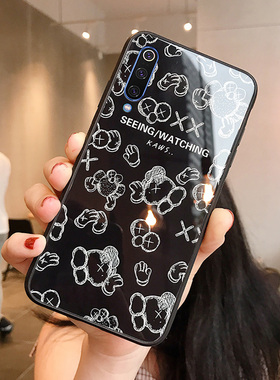 kaws潮牌联名卡通芝麻街红米K20Pro手机壳男女6 pro创意5plus适用玻璃6a/7/7a情侣note5/7网红同款保护套K20