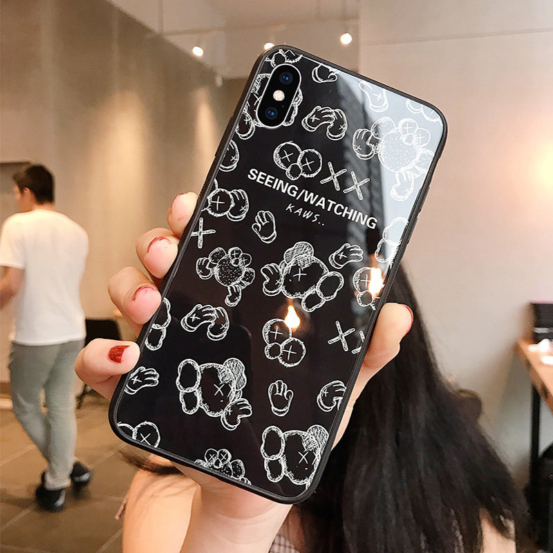 kaws潮牌联名卡通芝麻街苹果8p手机壳全包边7plus个性创意xsmax男女款