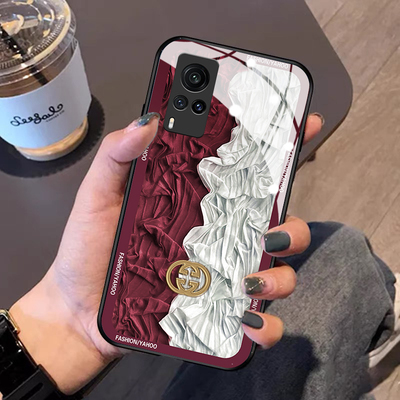 vivo玻璃硅胶时尚油画创意保护套