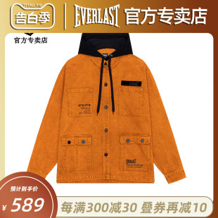 休闲牛仔外套秋冬新款 带帽褂子户外潮流服装 拳击服时尚 EVERLAST