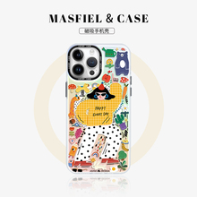 MASFEIL × 抓住旋律联名适用苹果15Promax手机壳14磁吸支架iPhone16Pro保护套13网红12全包11防摔女款新款