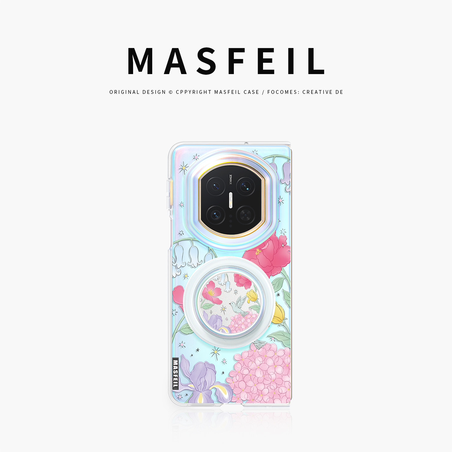 MASFEIL × 春日花漾适用于华为matex6手机壳折叠屏Jo9新款matex7典藏版保护套x3磁吸带支架X5超薄网红高档女