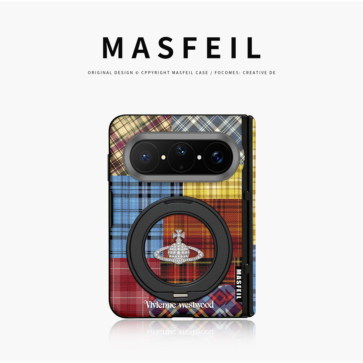MASFEIL× 西太后拼贴适用华为PuraXMax手机壳磁吸带支架小折叠PURA典藏版全包中轴保护套防摔女x2新款高级感