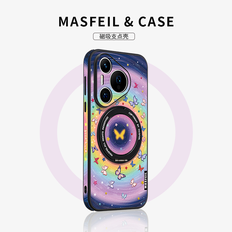 360旋转磁吸支架 侧边皮纹