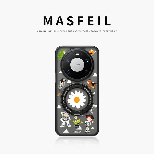 MASFEIL × 雏菊好友记适用华为mate80pro手机壳新款Pura90pro磁吸支点mate60支架套Fo5全包mt70por+高级p70