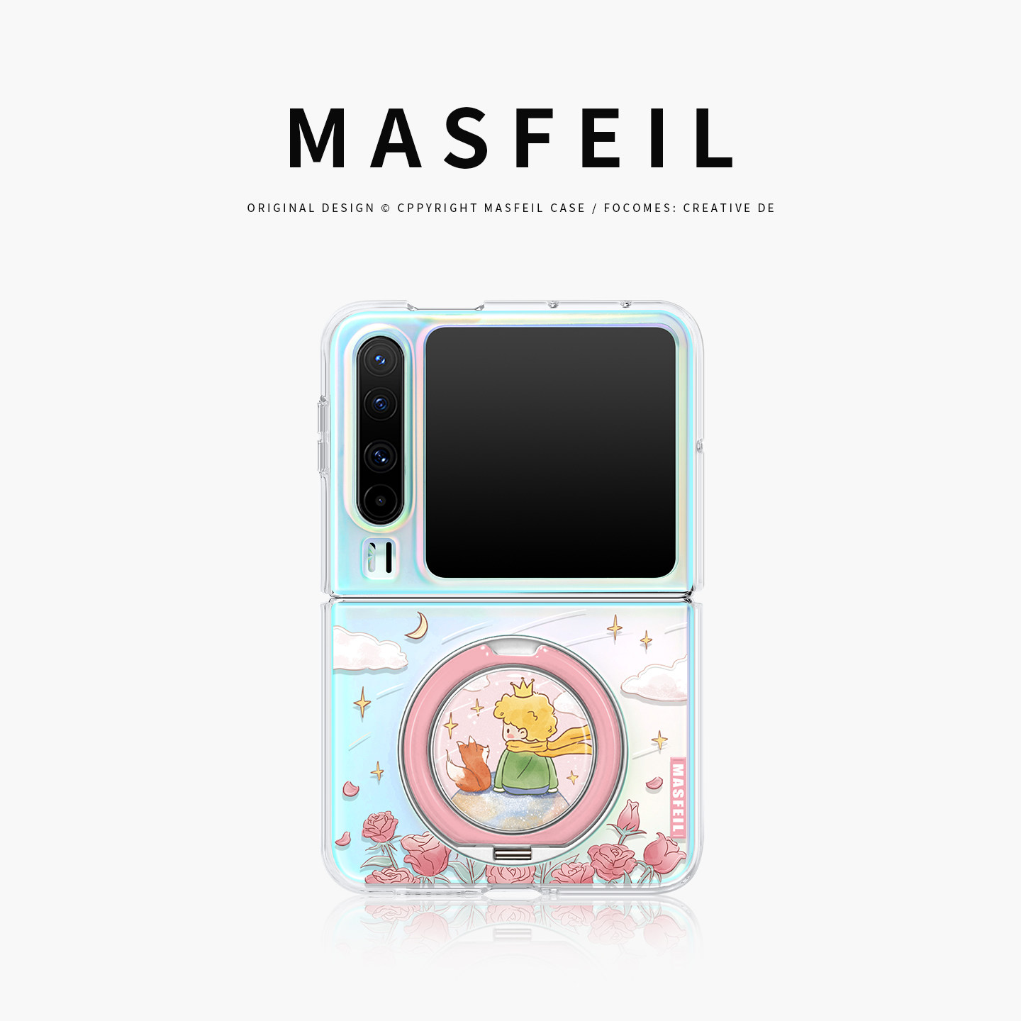 MASFEIL × 玫瑰王子适用华为PuraX手机壳新款阔折叠屏支点支架保护套高级感可爱全包防摔pura x典藏版女生小