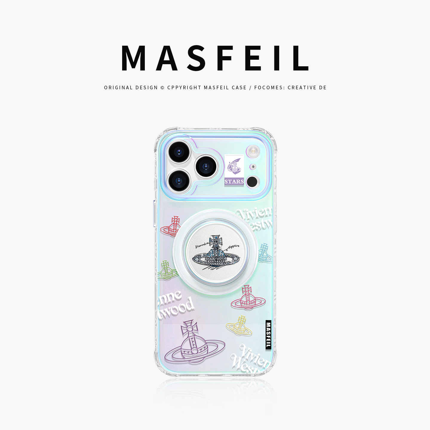 MASFEIL× 潮牌西太后适用iPhone17Promax手机壳新款ip17磁吸带支架苹果16Pro套Jo9网红同款高级感17pm全包女