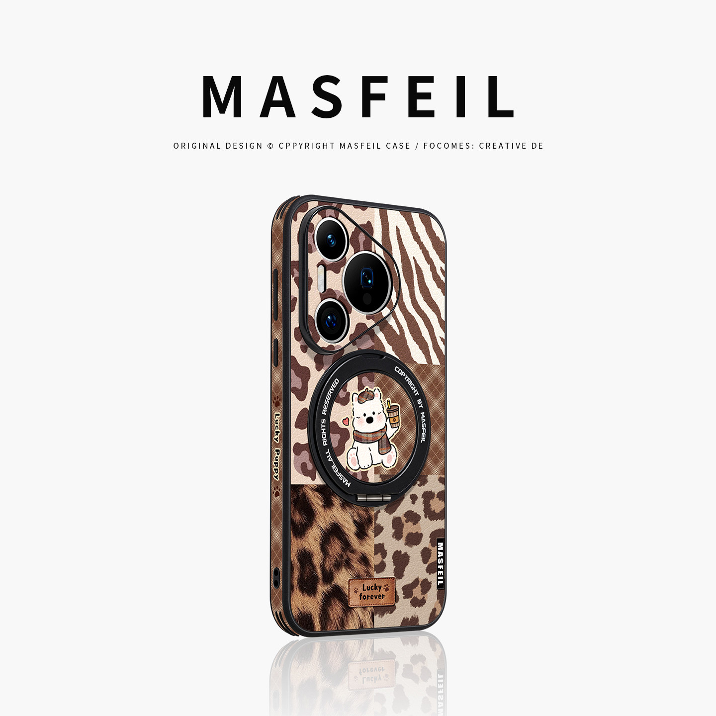 MASFEIL × 美式西高地适用华为Pura80pro手机壳磁吸pura70支点新款带支架全包p70保护套Ho5可爱的女秋冬70+,3C数码配件,手机保护套/壳,淘宝优惠券,粉丝福利购,淘宝优惠卷