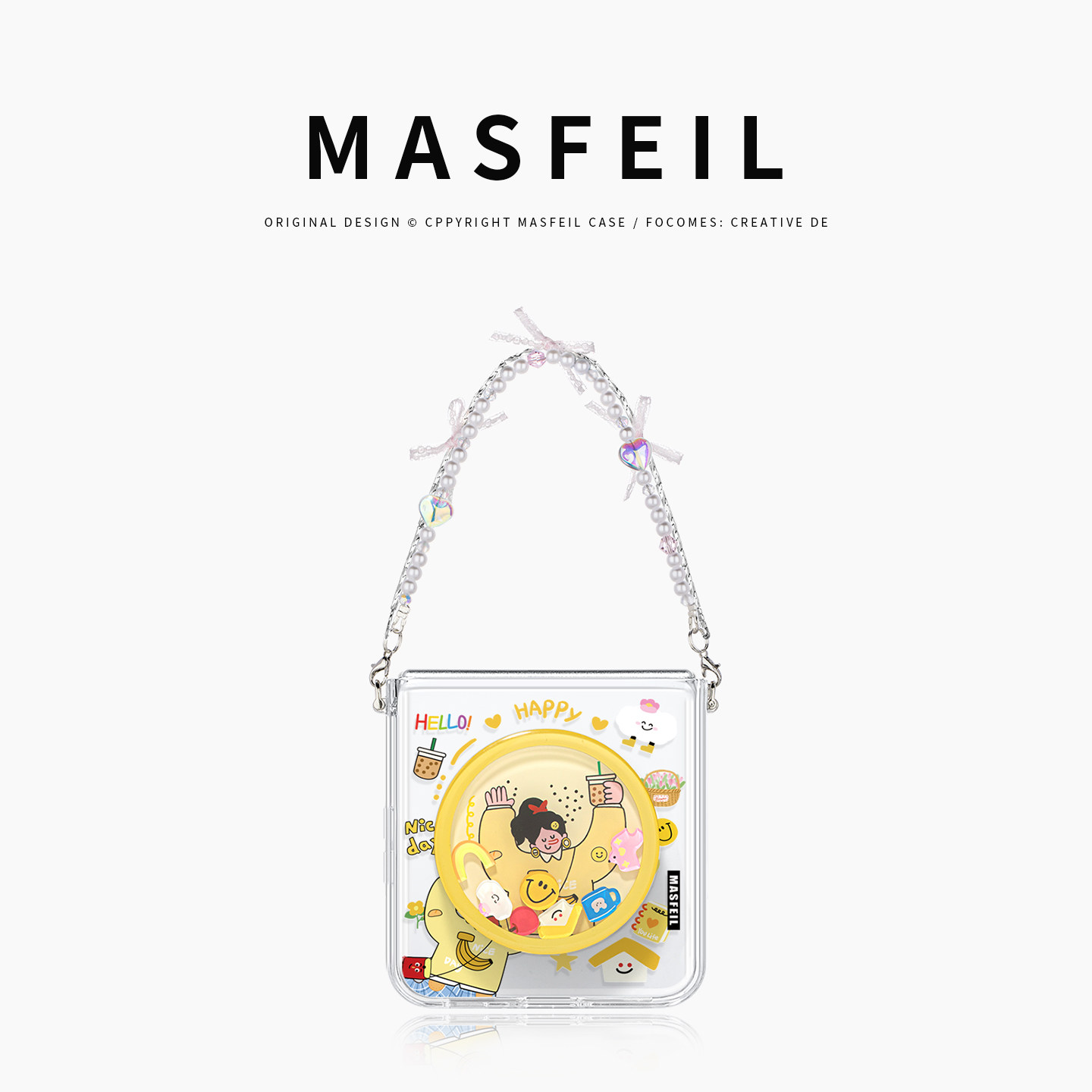 MASFEIL × 快乐无限适用小米mixflip2手机壳新款mix flip2小折叠屏保护套MIXFlip2全包高级感女外壳filp防摔