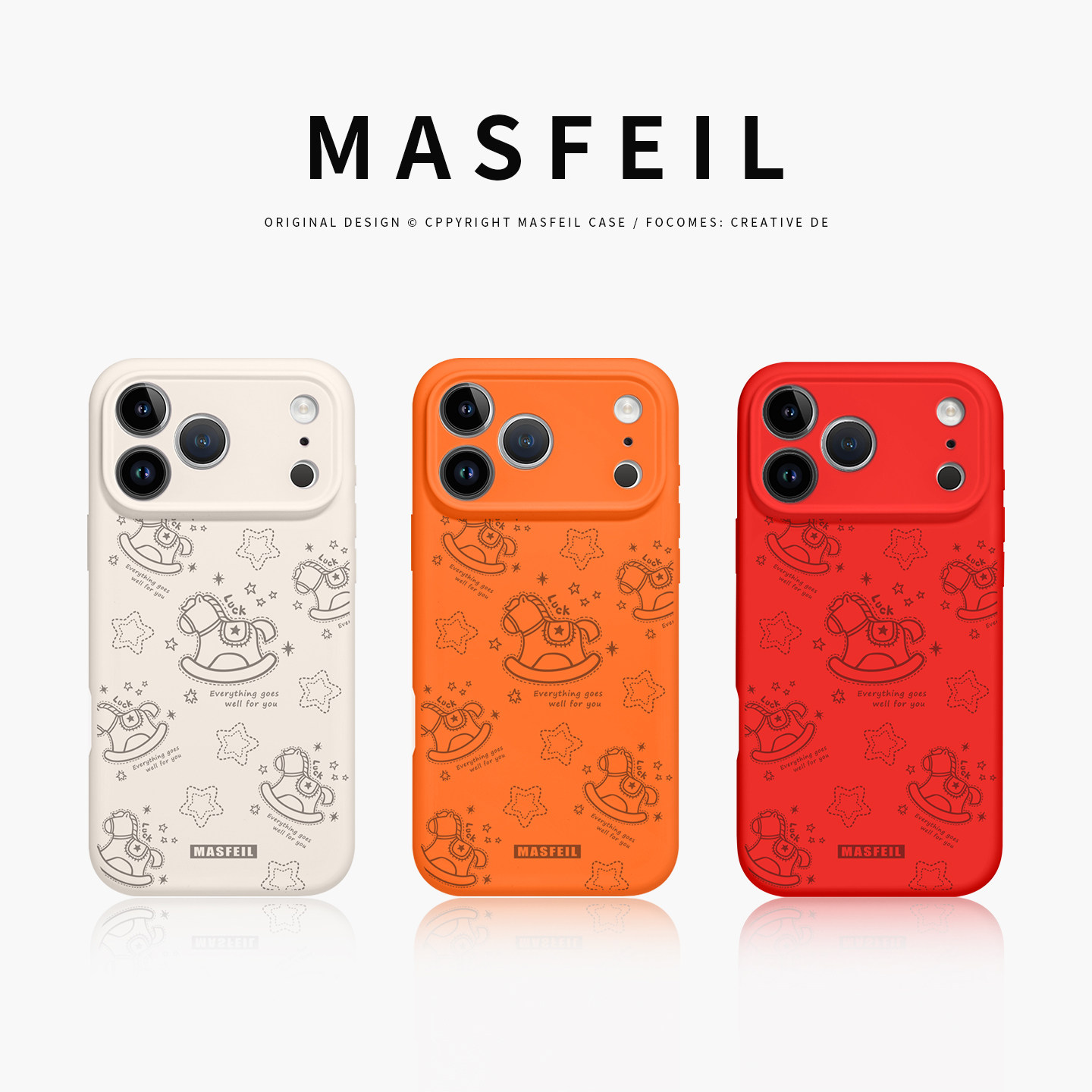MASFEIL × 木马星梦适用iPhone17Promax手机壳新款磁吸苹果16Pro全包套ip15液态硅胶高级感新年13pm红色简约,3C数码配件,手机保护套/壳,淘宝优惠券,粉丝福利购,淘宝优惠卷
