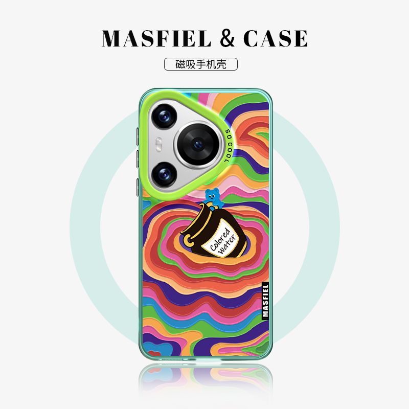 倾倒的颜料适用华为磁吸壳