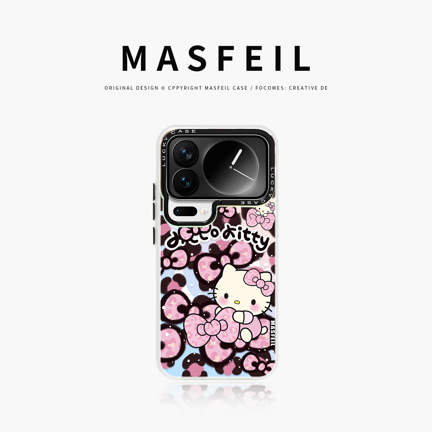 MASFEIL × 蝴蝶结Kitty适用小米17promax手机壳磁吸带支架小米15Ultra套全包14可爱超薄13高级感x100Pro新款图片